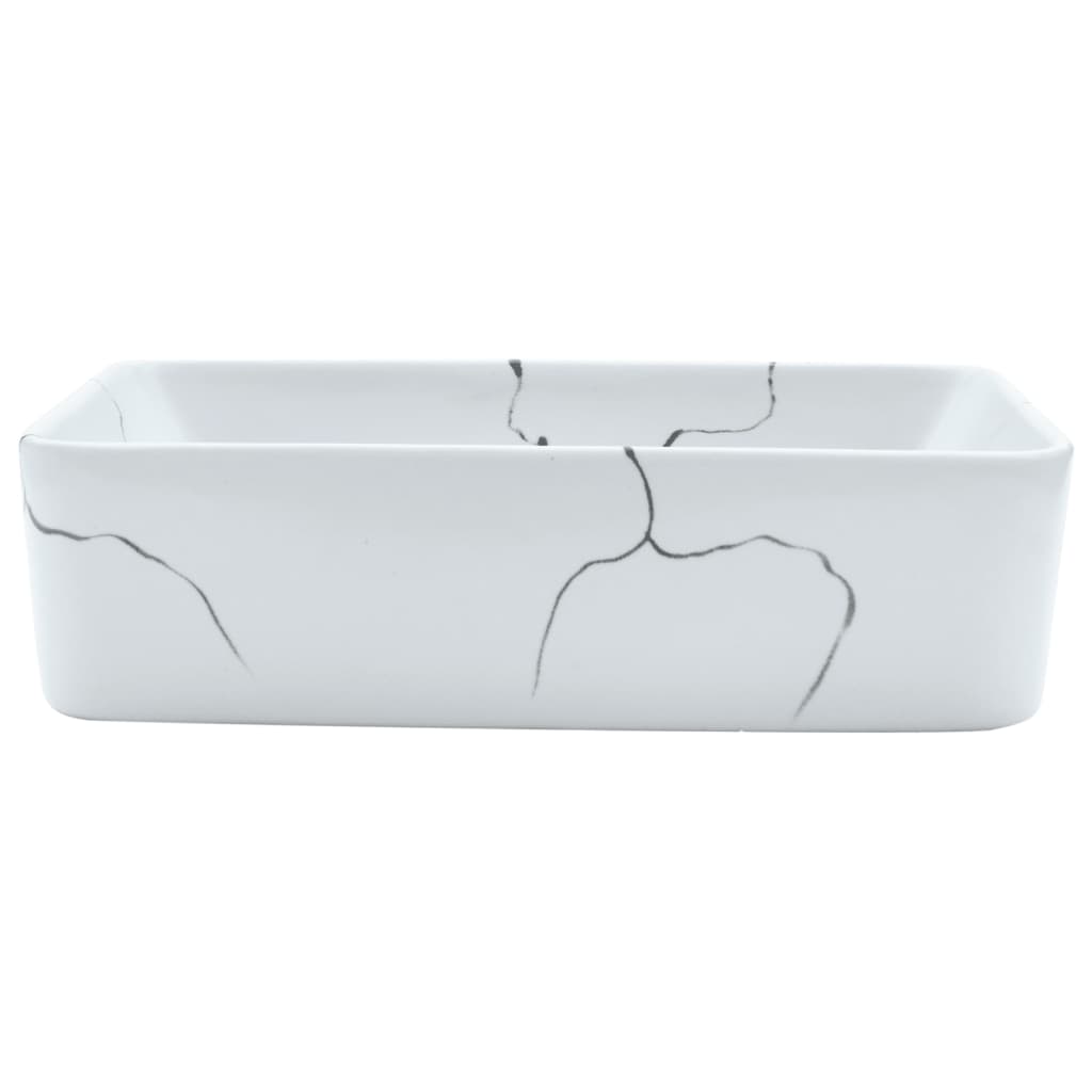 Opzetwasbak Rechthoekig 46X35,5X13 Cm Keramiek Wit