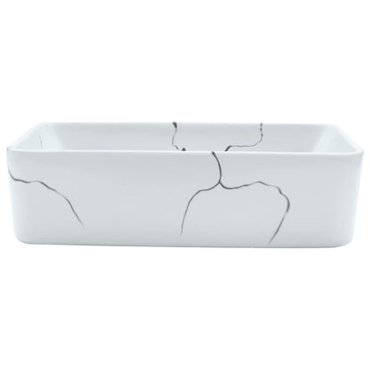 Opzetwasbak Rechthoekig 46X35,5X13 Cm Keramiek Wit