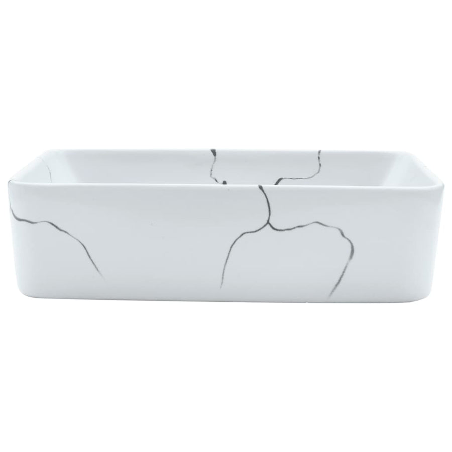 Opzetwasbak Rechthoekig 46X35,5X13 Cm Keramiek Wit