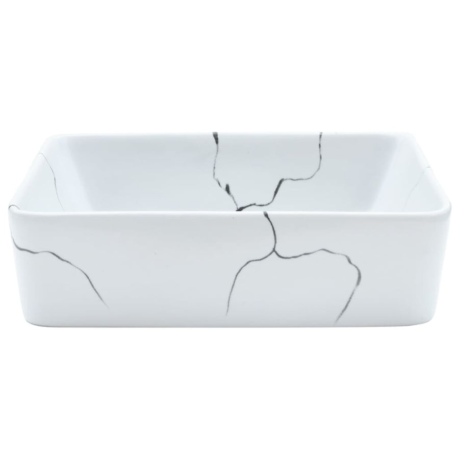 Opzetwasbak Rechthoekig 46X35,5X13 Cm Keramiek Wit