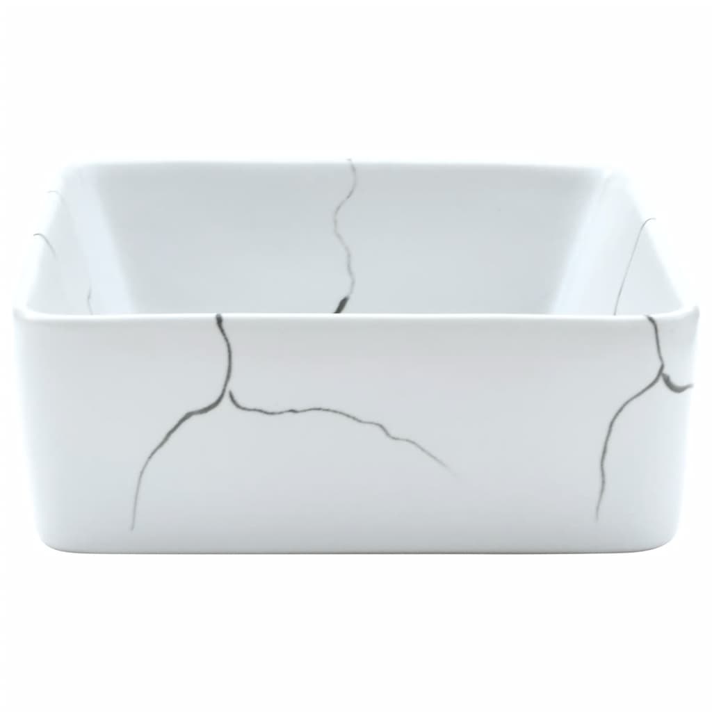 Opzetwasbak Rechthoekig 46X35,5X13 Cm Keramiek Wit