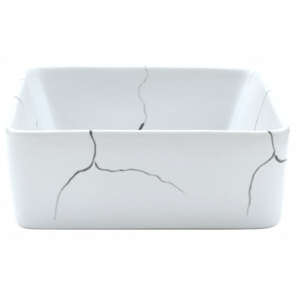 Opzetwasbak Rechthoekig 46X35,5X13 Cm Keramiek Wit
