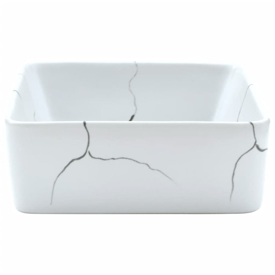 Opzetwasbak Rechthoekig 46X35,5X13 Cm Keramiek Wit