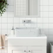 Rectangular Countertop Washbasin 46x35.5x13 cm Ceramic White