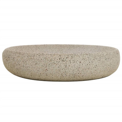 Opzetwasbak ovaal 59x40x15 cm keramiek zandkleurig 59 x 40 x 15 cm Zand