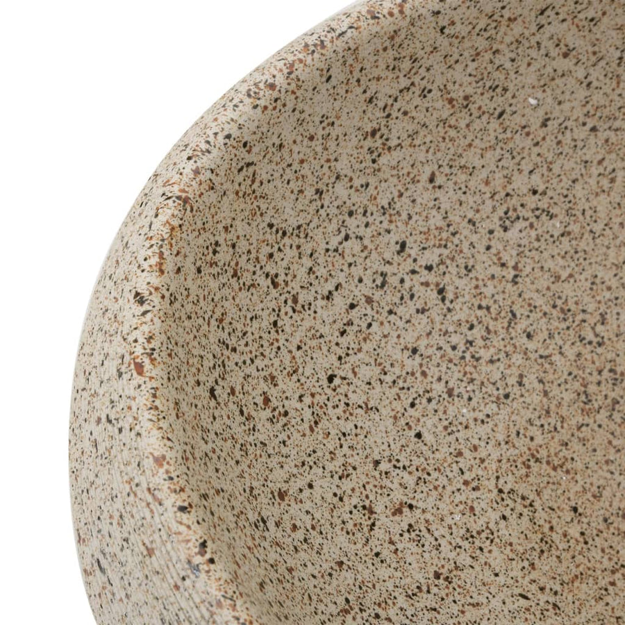 Opzetwasbak ovaal 59x40x15 cm keramiek zandkleurig 59 x 40 x 15 cm Zand