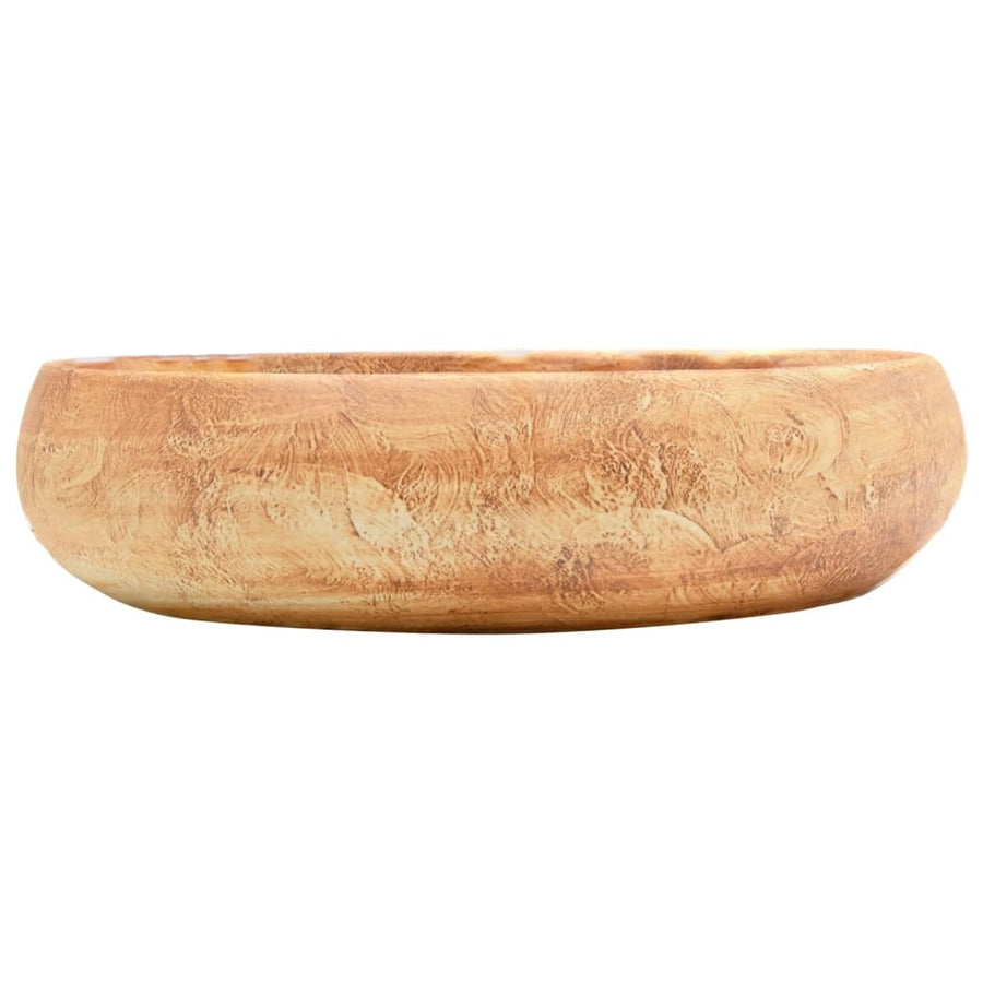 Opzetwasbak Ovaal 59X40X15 Cm Keramiek Bruin