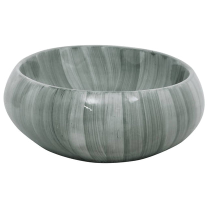 Opzetwasbak ovaal 59x40x15 cm keramiek groen 59 x 40 x 15 cm Groen