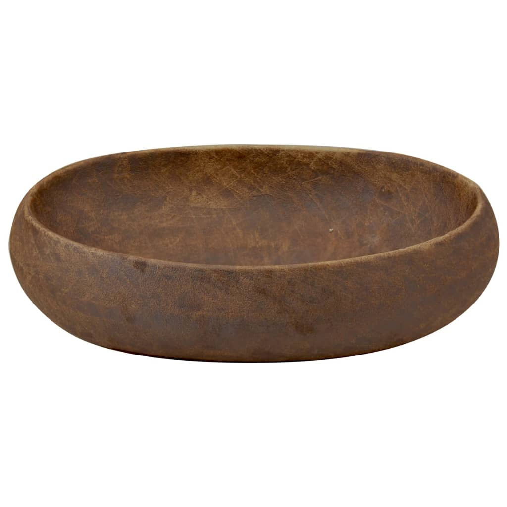 Opzetwasbak Ovaal Keramiek 59 x 40 x 15 cm Bruin
