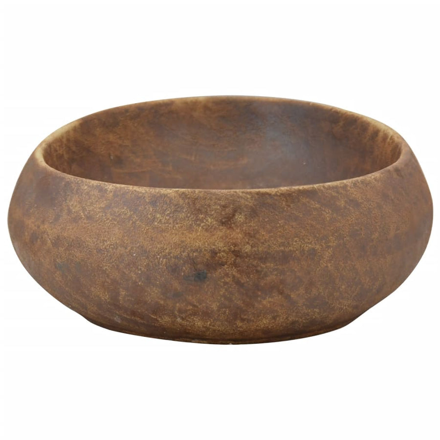 Opzetwasbak Ovaal Keramiek 59 x 40 x 15 cm Bruin