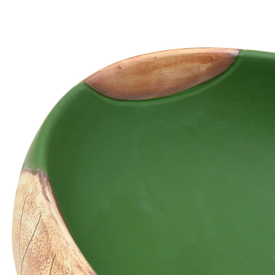 Opzetwasbak ovaal 59x40x15 cm keramiek groen en bruin 59 x 40 x 15 cm Bruin en groen