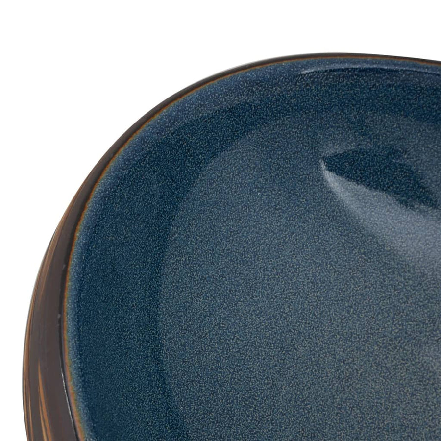Opzetwasbak Ovaal 59X40X15 Cm Keramiek Bruin En Blauw