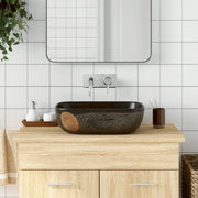 Opzetwasbak keramiek 48x37,5x13,5 cm zwart