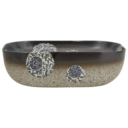 Opzetwasbak rechthoekig 48x37,5x13,5 cm keramiek meerkleurig 48 x 37.5 x 13.5 cm Multikleur