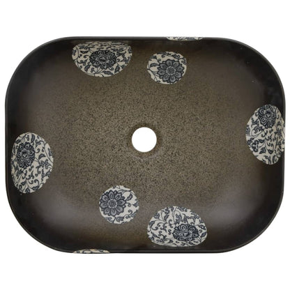 Opzetwasbak rechthoekig 48x37,5x13,5 cm keramiek meerkleurig 48 x 37.5 x 13.5 cm Multikleur