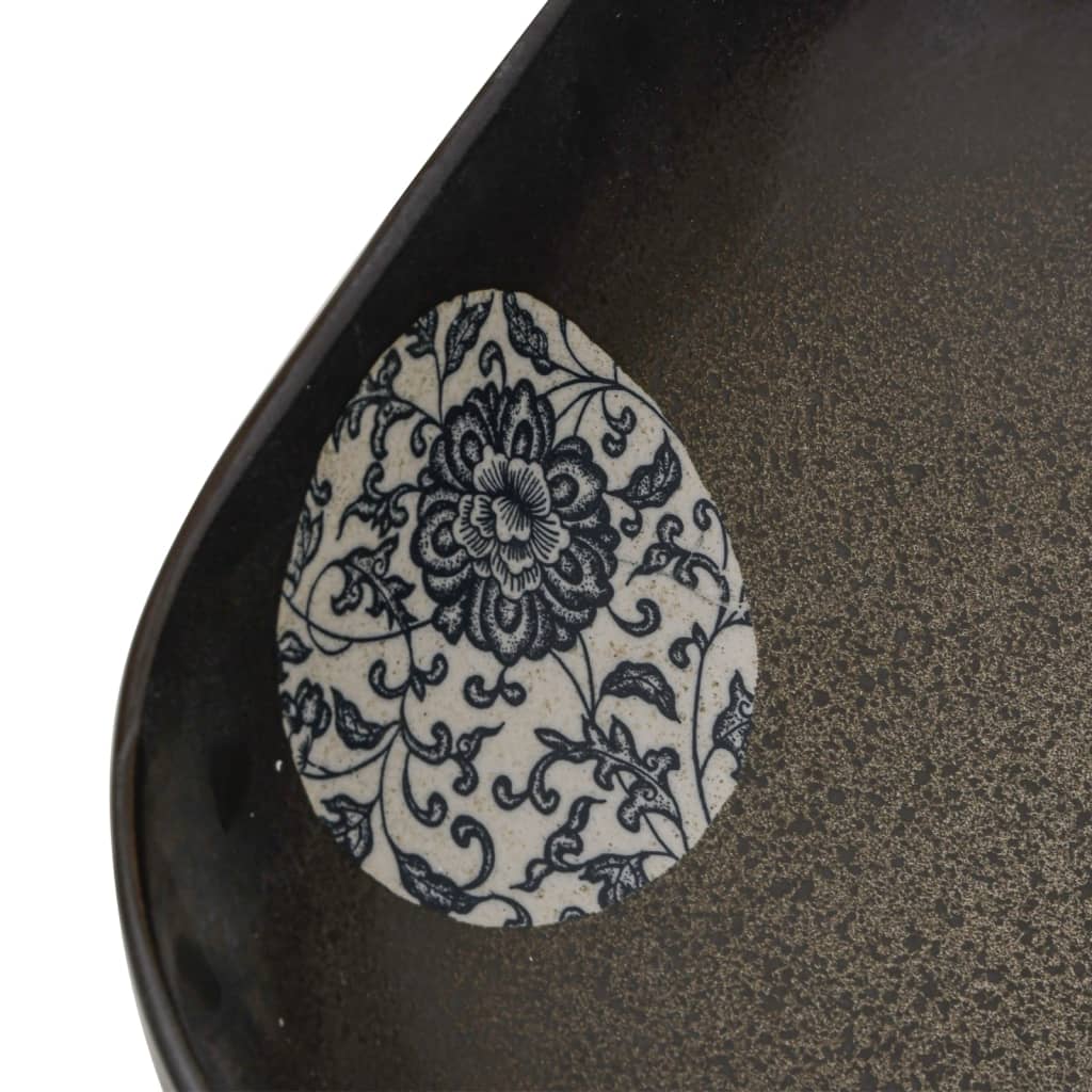 Opzetwasbak rechthoekig 48x37,5x13,5 cm keramiek meerkleurig 48 x 37.5 x 13.5 cm Multikleur