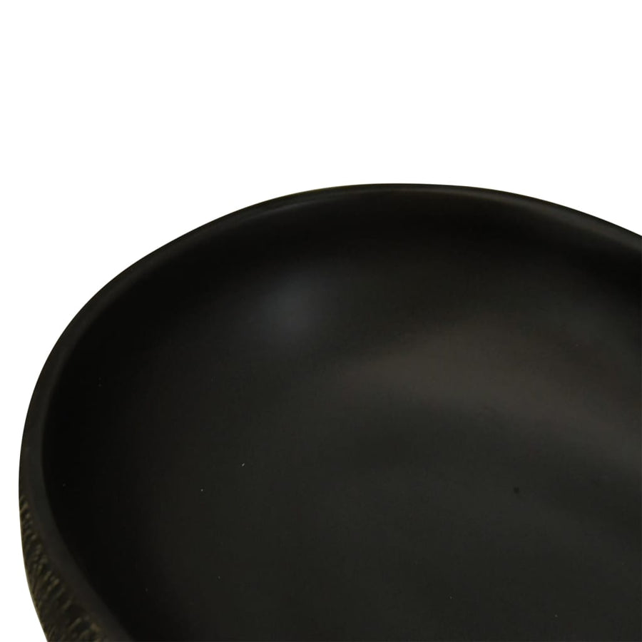 Opzetwasbak Ovaal 59X40X14 Cm Keramiek Zwart