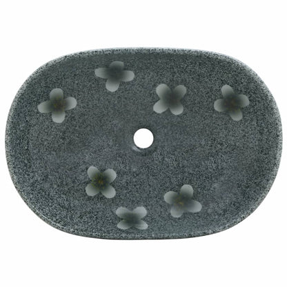 Opzetwasbak ovaal 59x40x14 cm keramiek blauw 59 x 40 x 14 cm Blauw