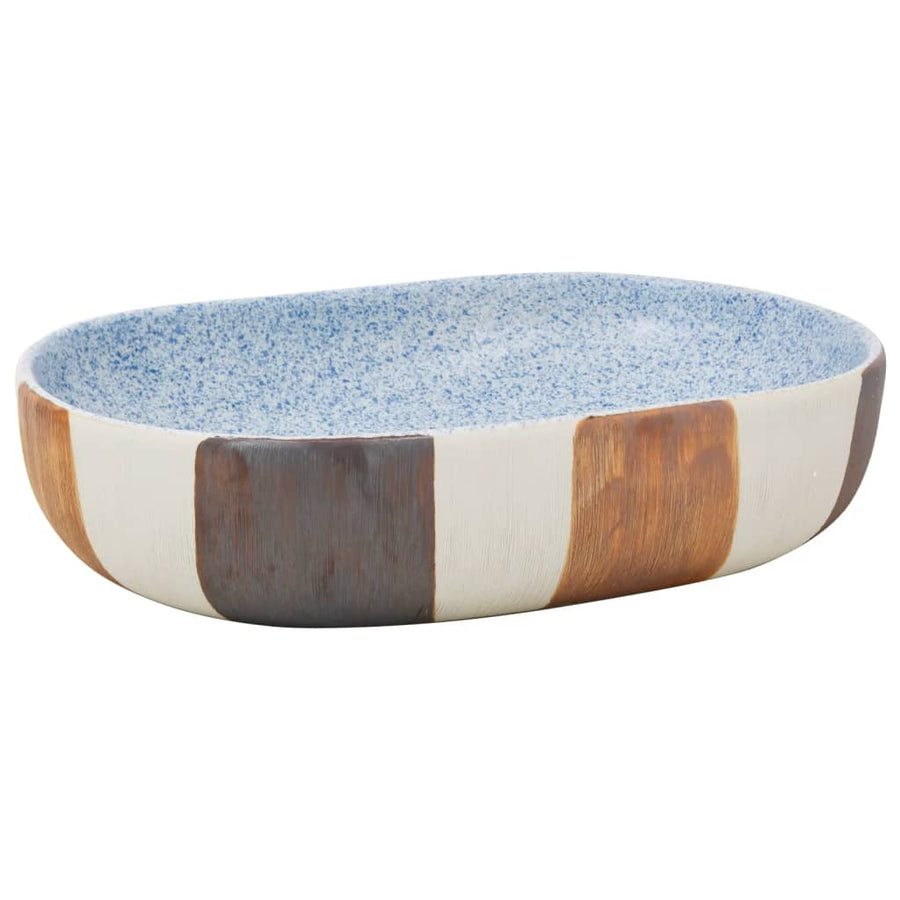 Opzetwasbak Ovaal Keramiek Meerkleurig 59 x 40 x 14 cm Multikleur