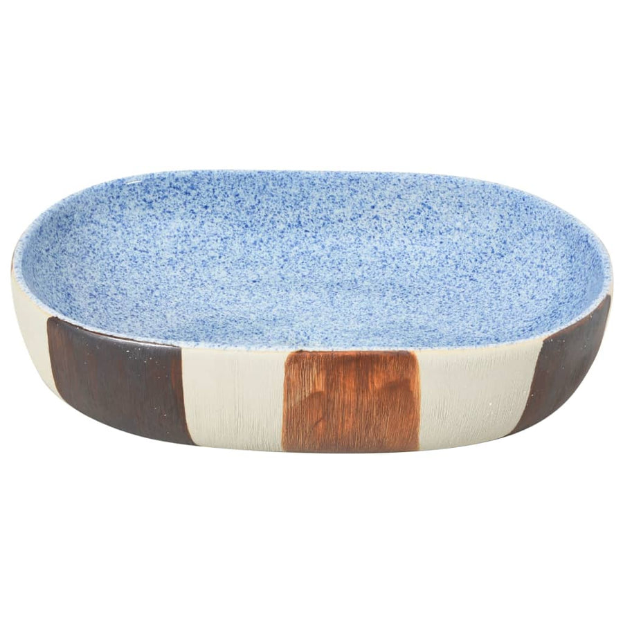 Opzetwasbak Ovaal Keramiek Meerkleurig 59 x 40 x 14 cm Multikleur