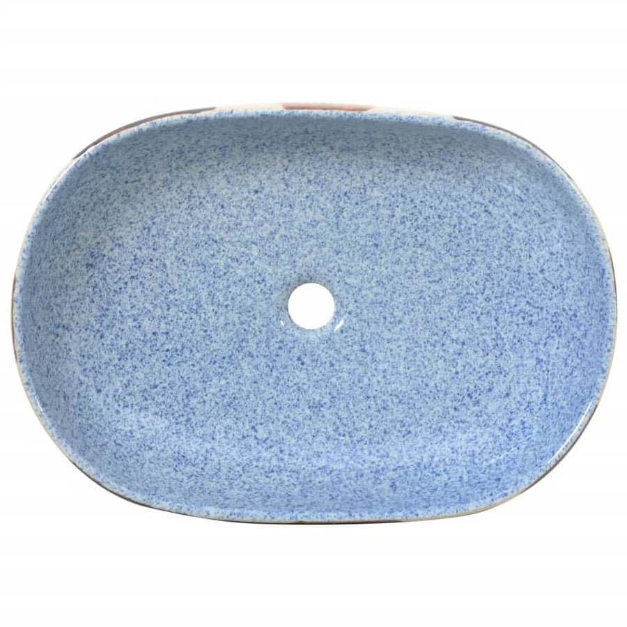 Opzetwasbak Ovaal Keramiek Meerkleurig 59 x 40 x 14 cm Multikleur