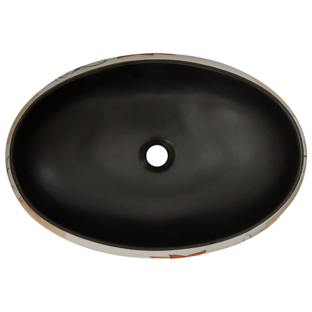 Opzetwasbak ovaal 59x40x15 cm keramiek meerkleurig