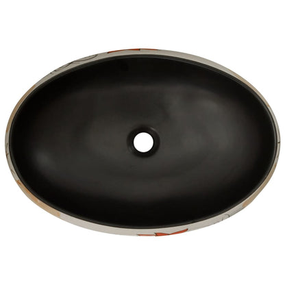 Opzetwasbak ovaal 59x40x15 cm keramiek meerkleurig