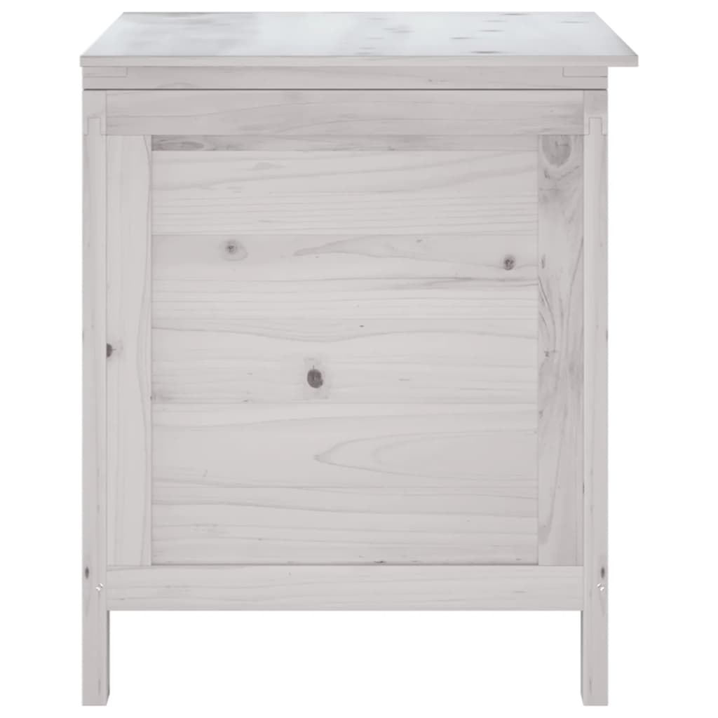 Tuinbox 50X49X56,5 Cm Massief Vurenhout Wit