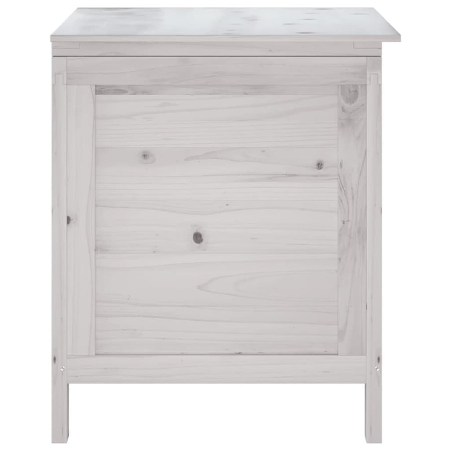 Tuinbox 50X49X56,5 Cm Massief Vurenhout Wit
