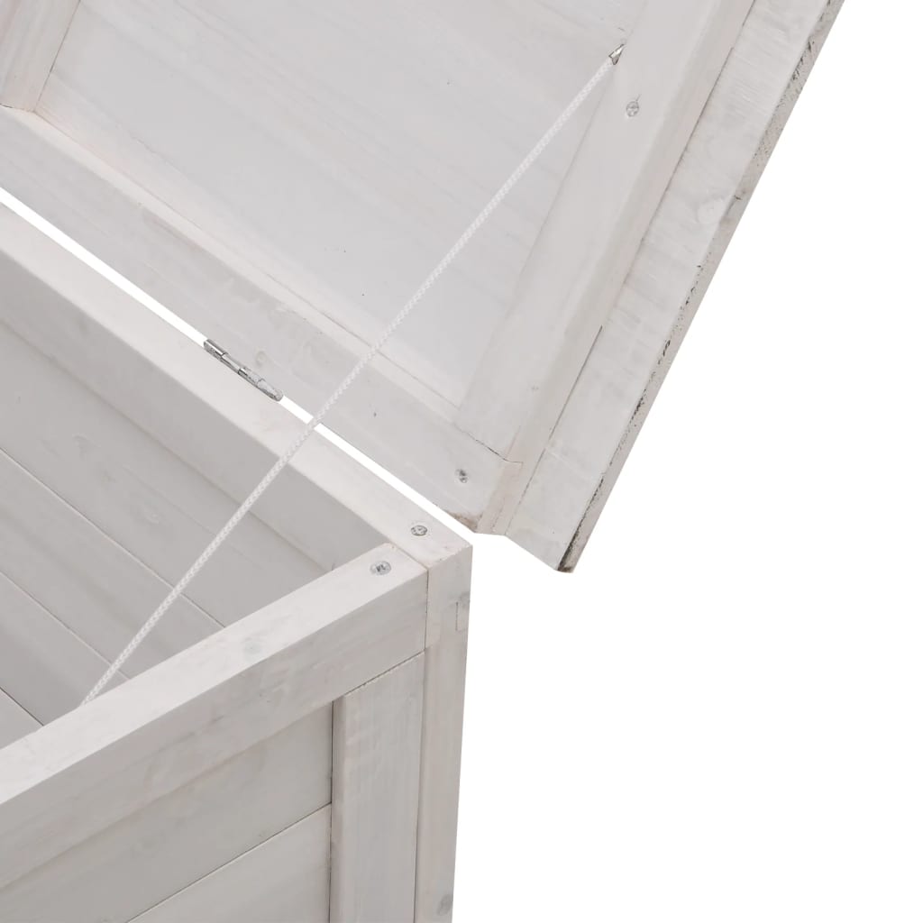 Tuinbox 50X49X56,5 Cm Massief Vurenhout Wit