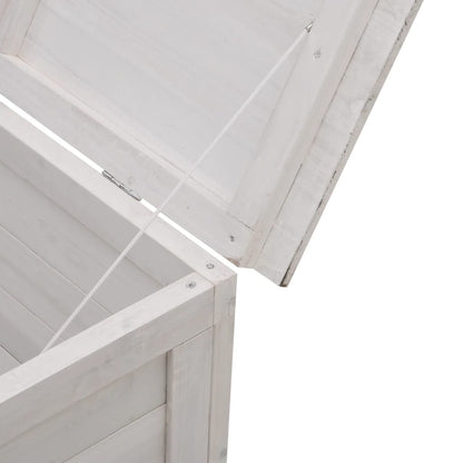 Tuinbox 50X49X56,5 Cm Massief Vurenhout Wit
