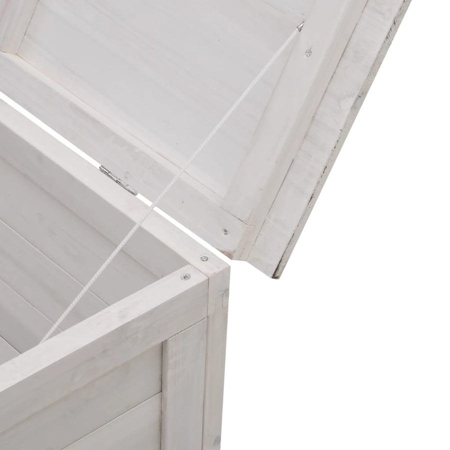 Tuinbox 50X49X56,5 Cm Massief Vurenhout Wit