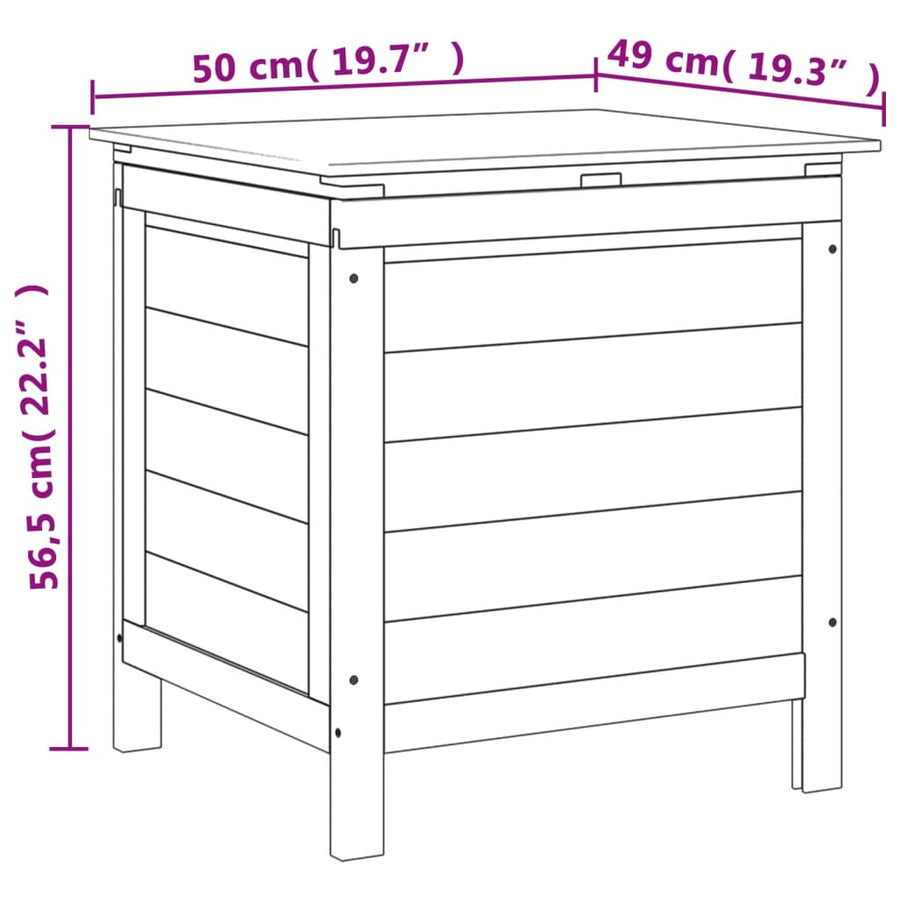 Tuinbox 50X49X56,5 Cm Massief Vurenhout Wit