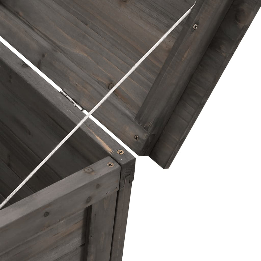 Tuinbox 50X49X56,5 Cm Massief Vurenhout Antracietkleurig