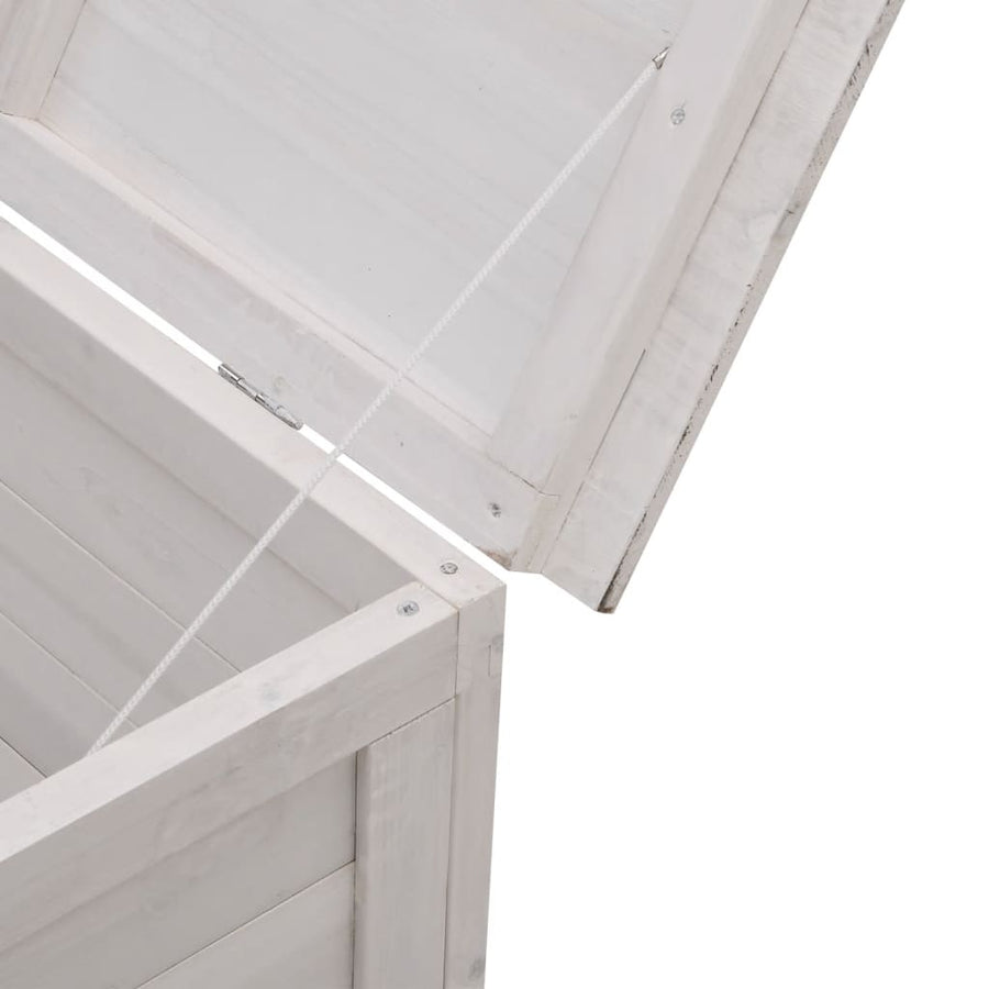 Tuinbox 99X49,5X58,5 Cm Massief Vurenhout Wit