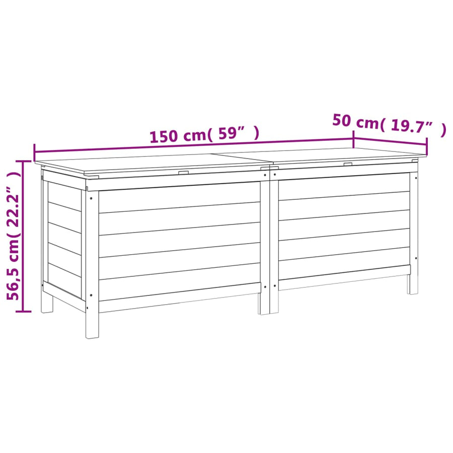Tuinbox 150X50X56,5 Cm Massief Vurenhout