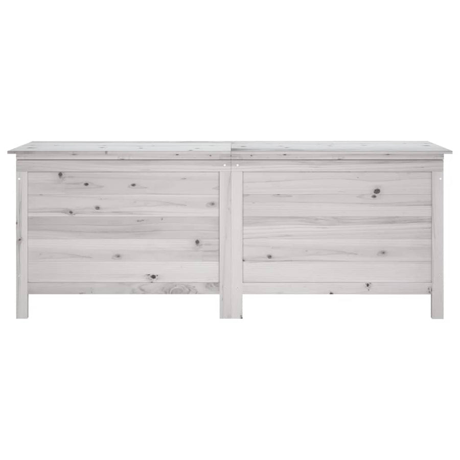 Tuinbox 150X50X56,5 Cm Massief Vurenhout Wit
