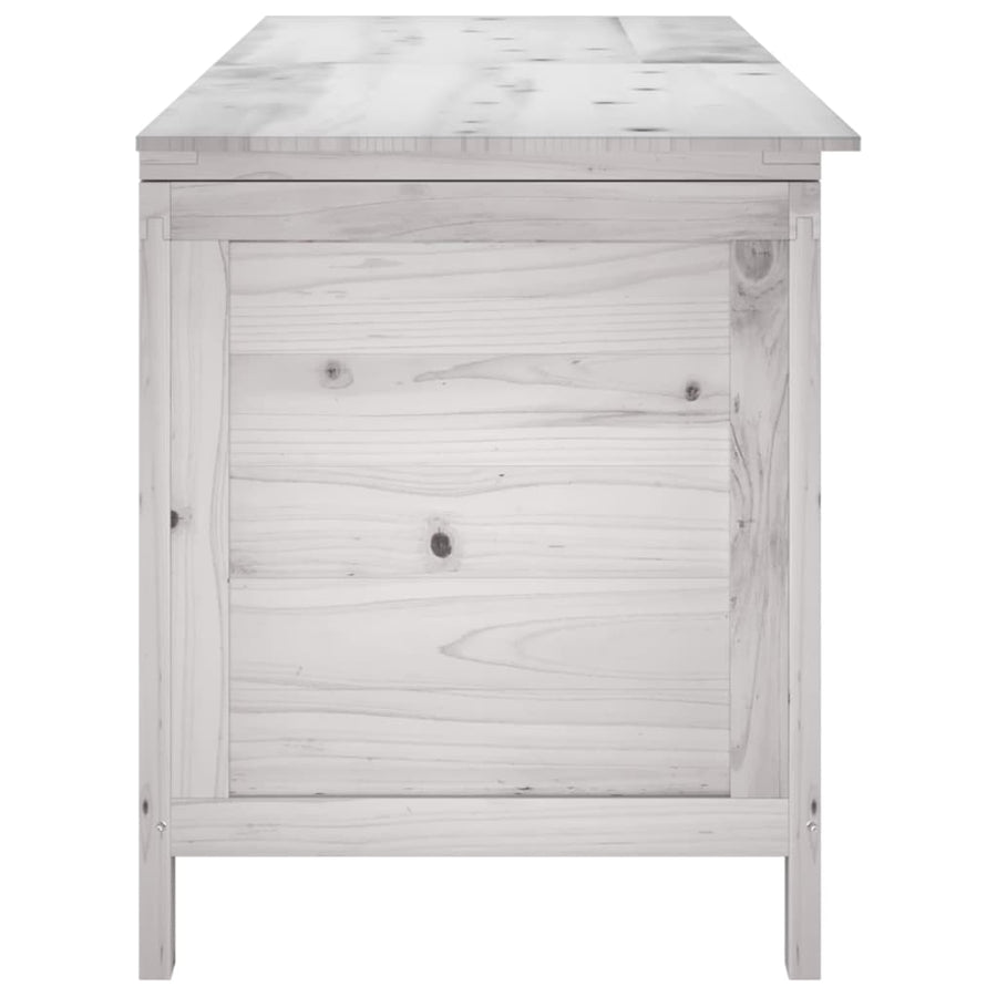Tuinbox 150X50X56,5 Cm Massief Vurenhout Wit