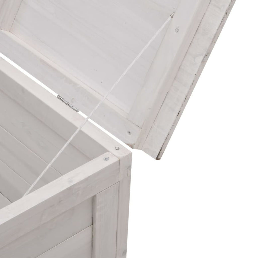 Tuinbox 150X50X56,5 Cm Massief Vurenhout Wit