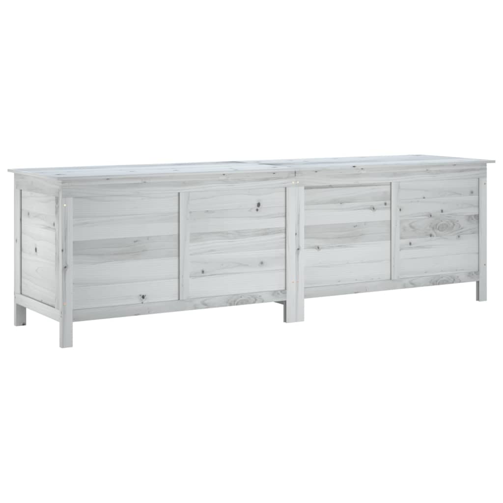 Tuinbox 198,5X50X56,5 Cm Massief Vurenhout Wit