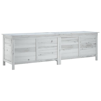 Tuinbox 198,5X50X56,5 Cm Massief Vurenhout Wit