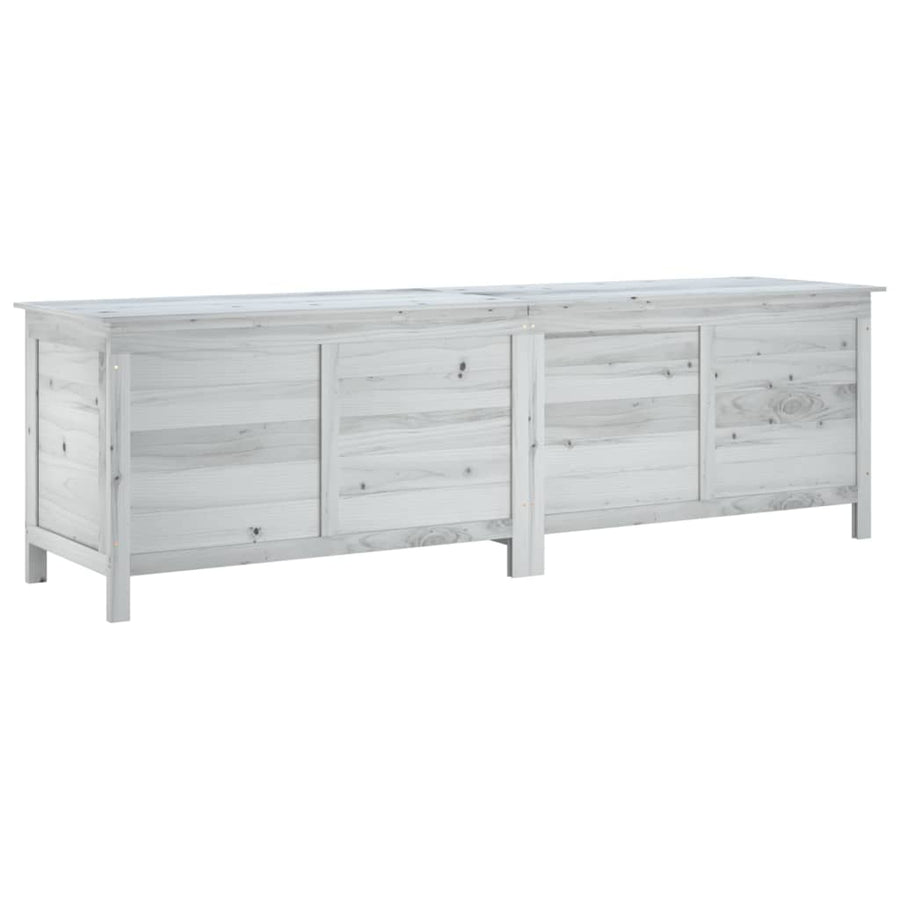 Tuinbox 198,5X50X56,5 Cm Massief Vurenhout Wit