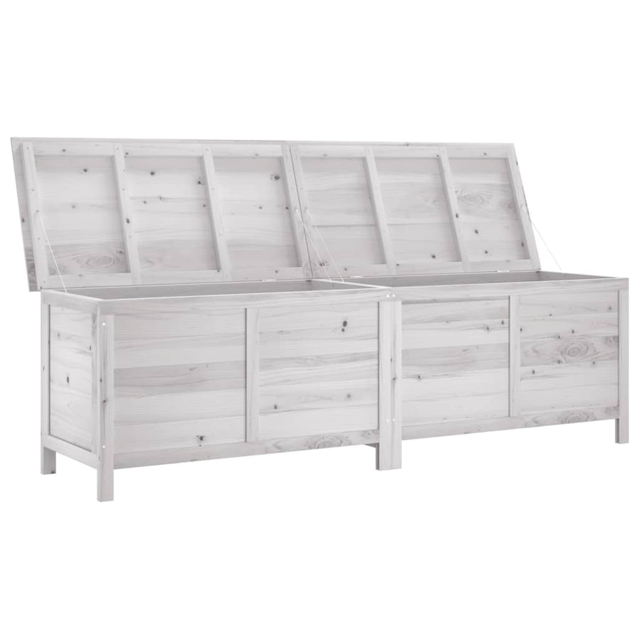 Tuinbox 198,5X50X56,5 Cm Massief Vurenhout Wit