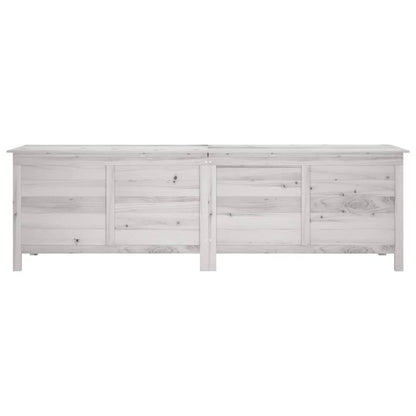 Tuinbox 198,5X50X56,5 Cm Massief Vurenhout Wit