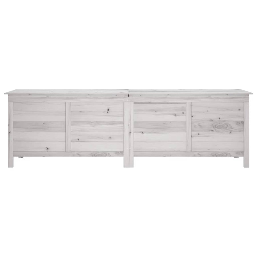 Tuinbox 198,5X50X56,5 Cm Massief Vurenhout Wit