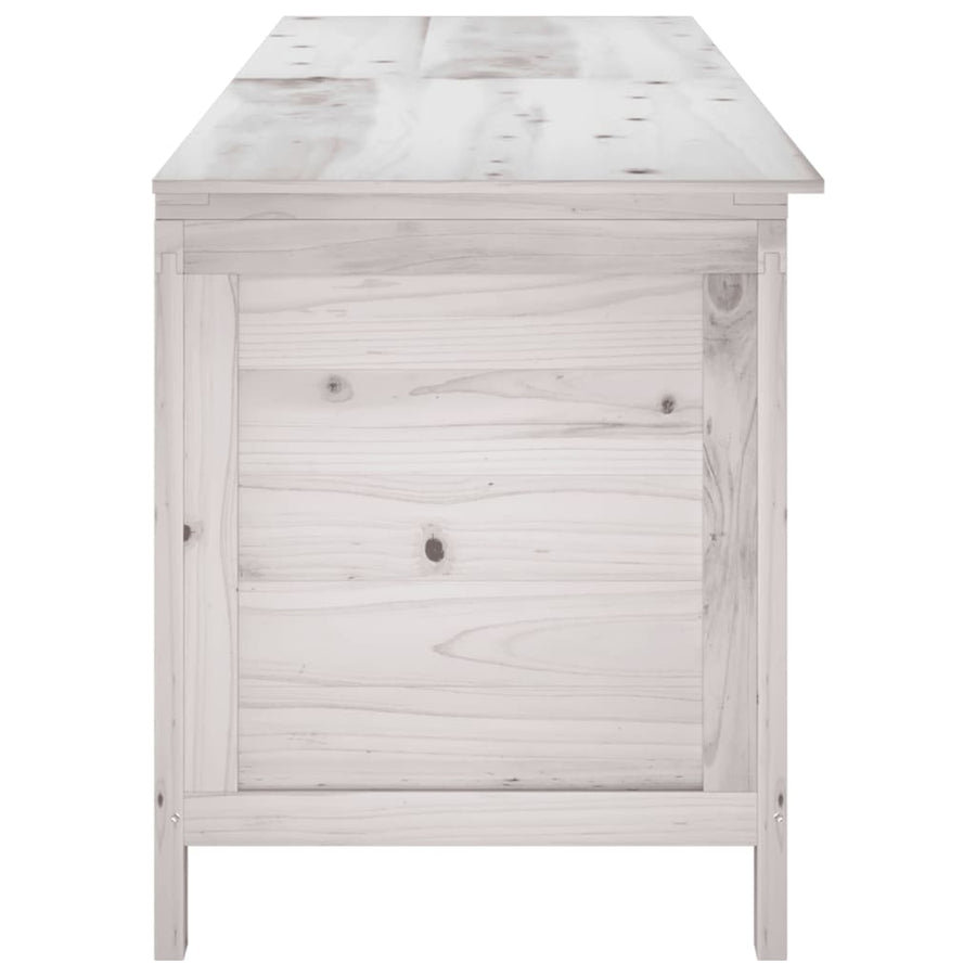 Tuinbox 198,5X50X56,5 Cm Massief Vurenhout Wit