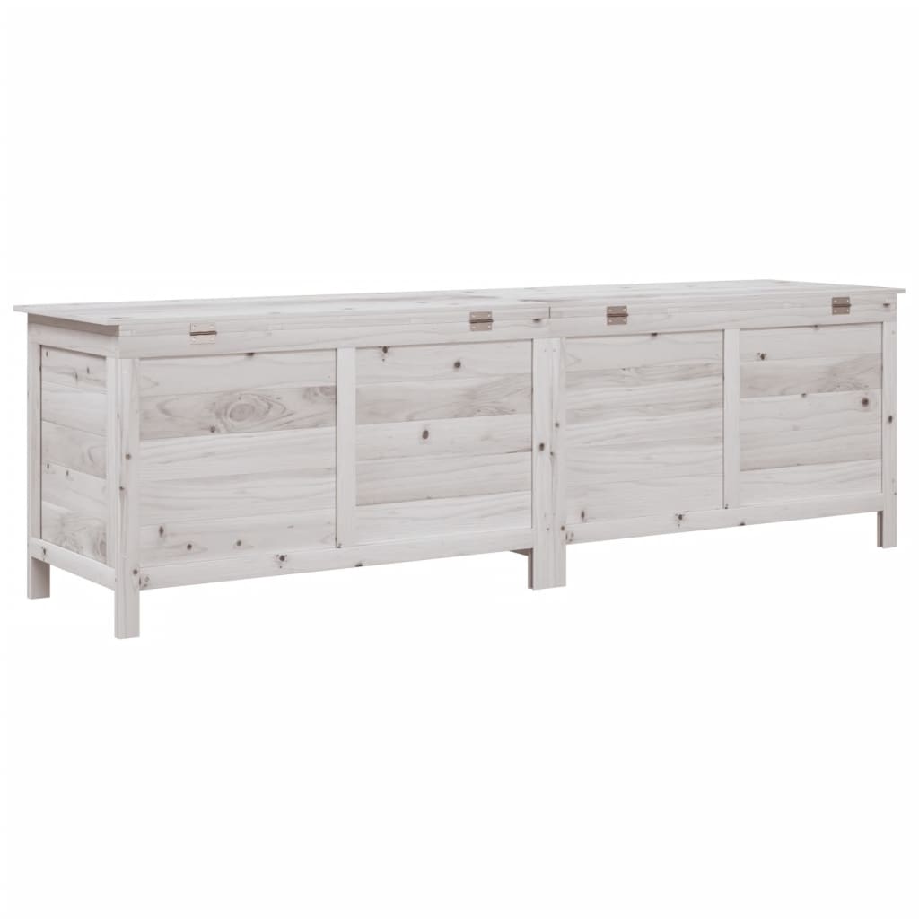 Tuinbox 198,5X50X56,5 Cm Massief Vurenhout Wit