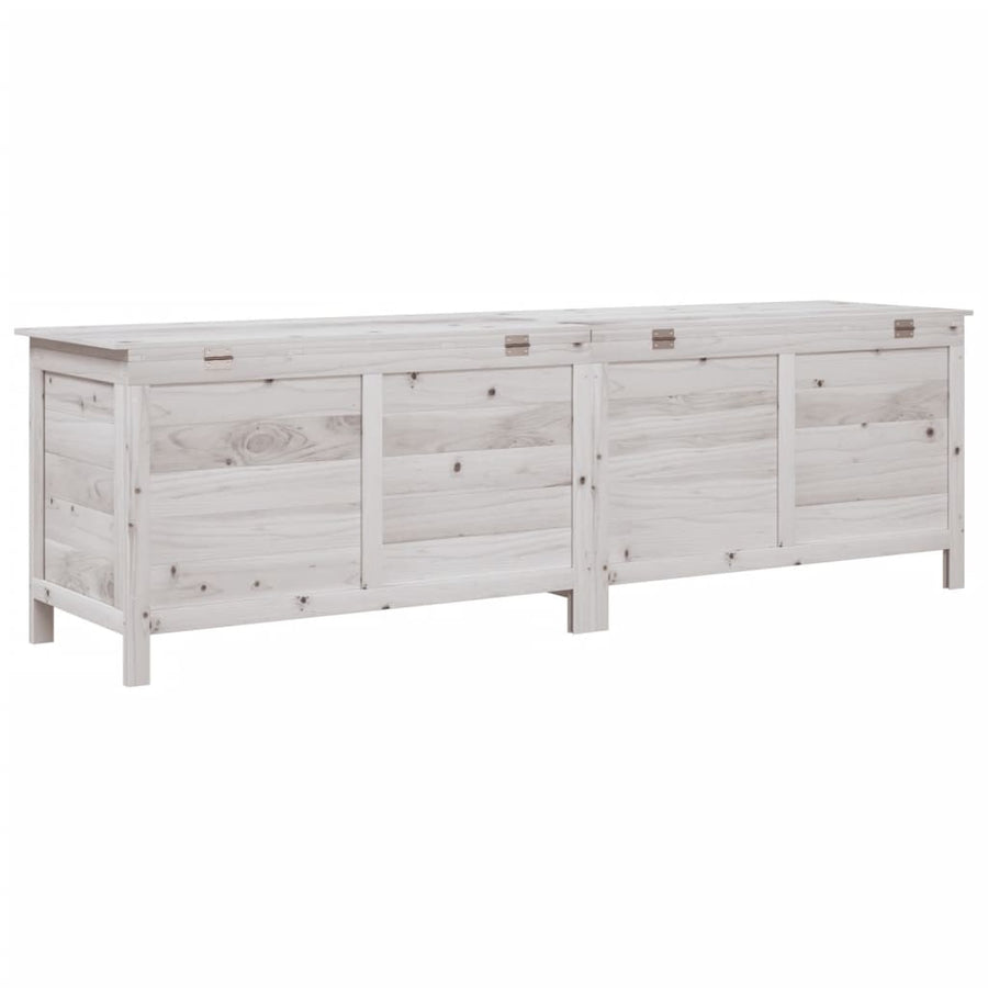Tuinbox 198,5X50X56,5 Cm Massief Vurenhout Wit