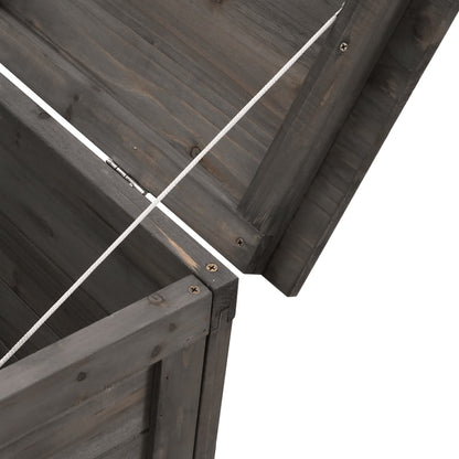 Tuinbox 198,5X50X56,5 Cm Massief Vurenhout Antracietkleurig