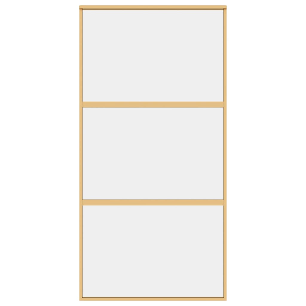 Schuifdeur 102,5X205 Cm Helder Esg-Glas En Aluminium Goudkleur